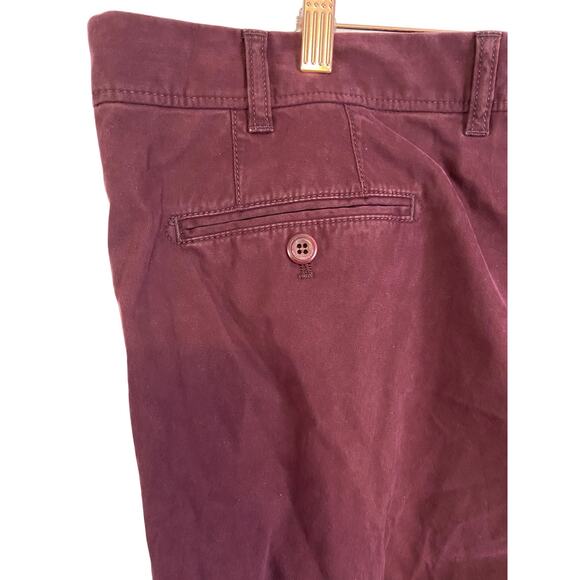BRAX Casual Performance Regular Fit Chino Pants Pima Cotton Maroon 42 x 34 - Picture 10 of 13